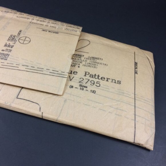 Vogue Pattern 2795 Long Jacket Skirt Top Pants Capris 8-12 Uncut May Be Petite - Picture 12 of 12